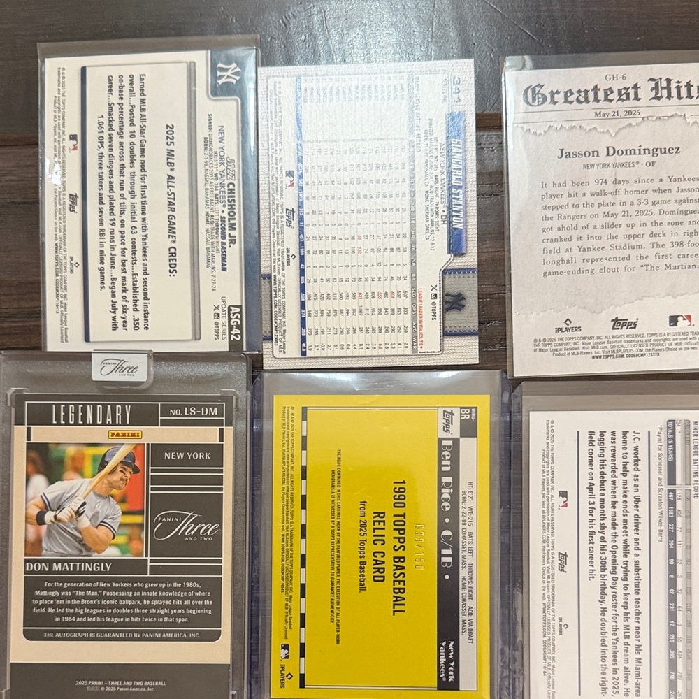 Don Mattingly Auto to 32 w Yankee Lot Baseball Sportscards Trading Panini 
Topps - Picture 4 of 15
